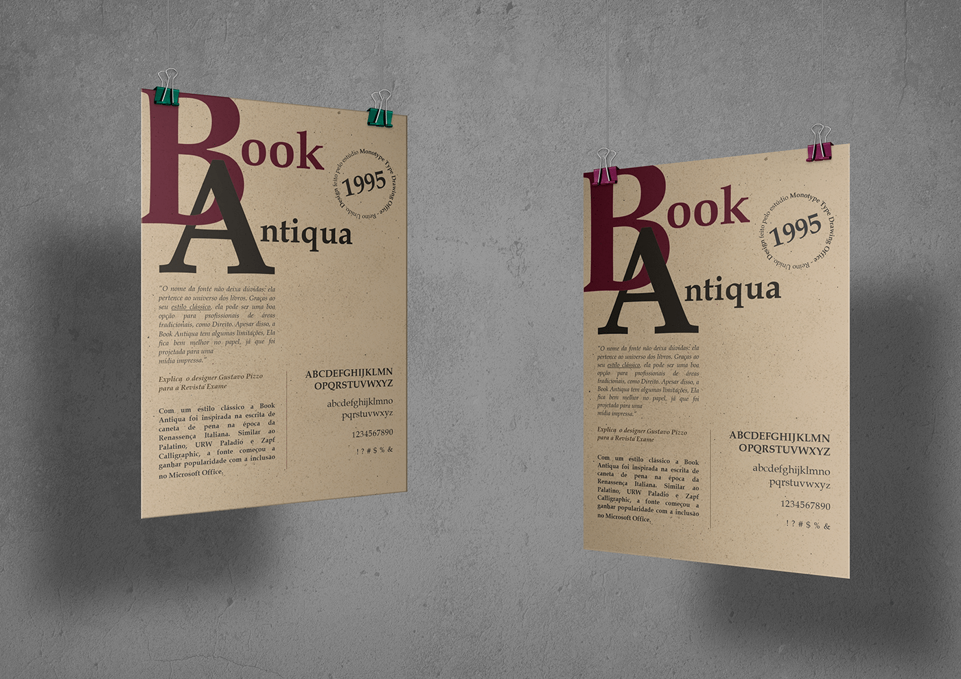 alphabet bookantiqua letters Poster Design