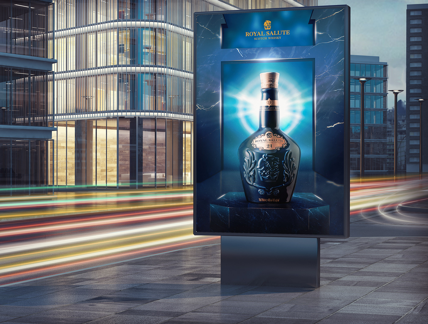Whisky drink social media Manipulação de imagem Royal Salute alcohol Advertising  bebida Whiskey campaign