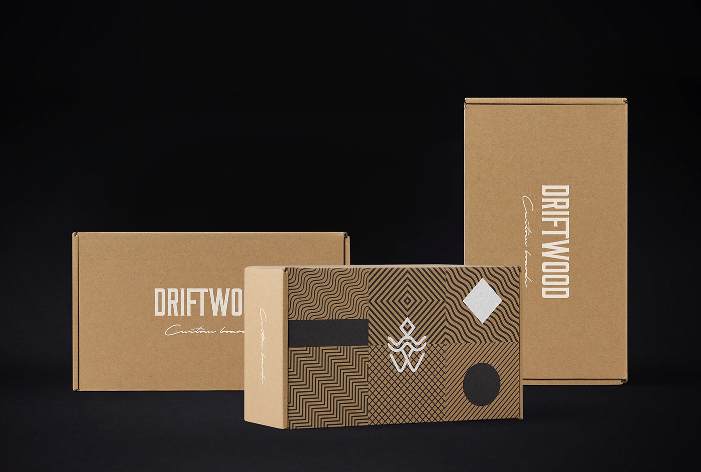 driftwood pedalboards wordmark brands Packaging logo Patterns identity graphic system Guadalajara