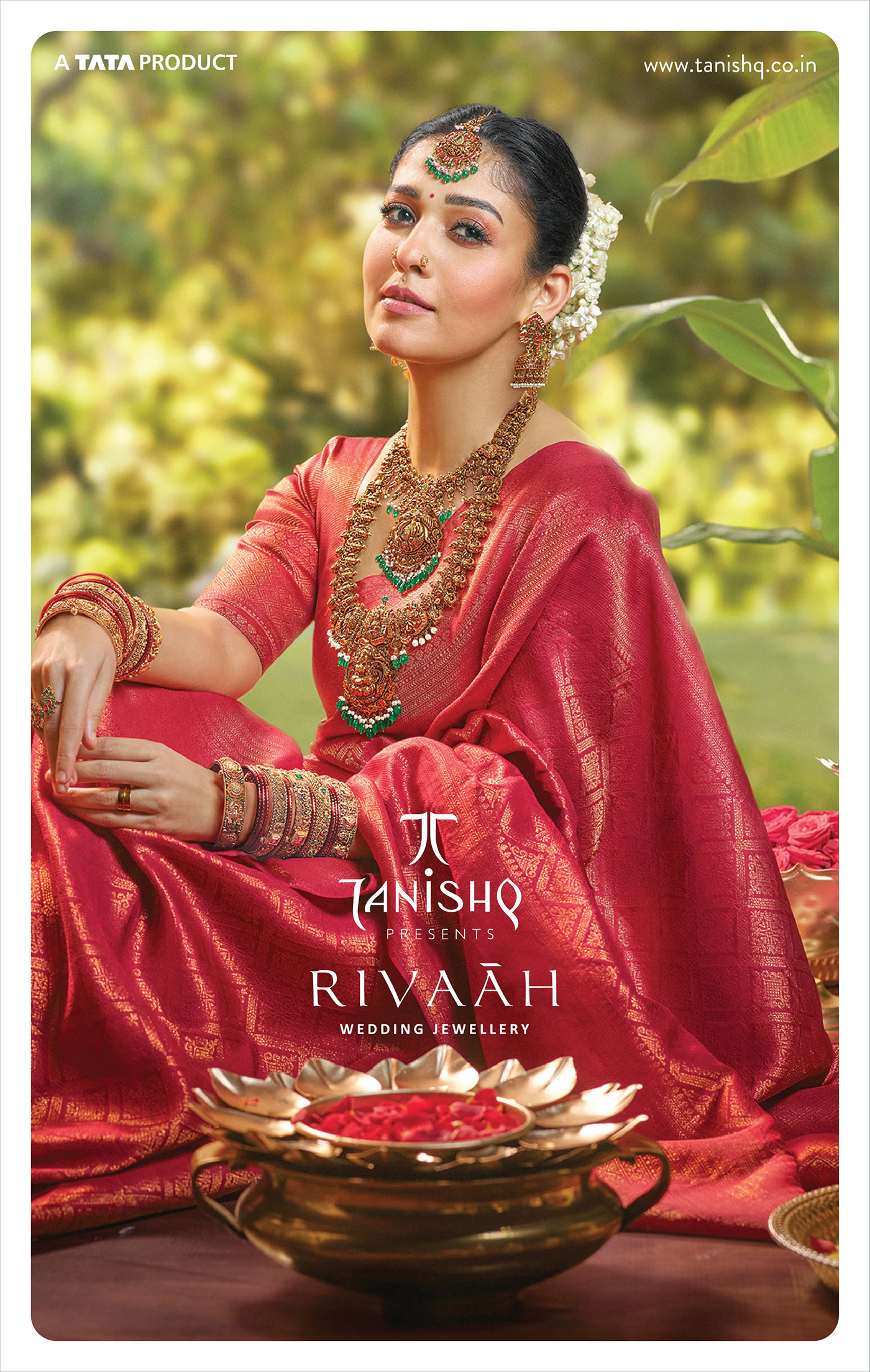 ads art beauty campaign jewelry photoshoot woman Jewellery nayanthara Tanishq