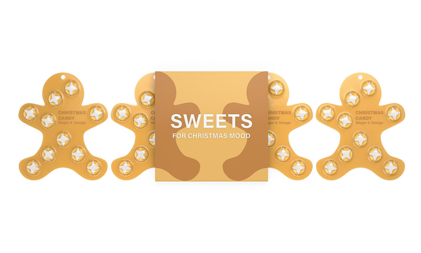 concept Sweets Christmas Candy Packaging Pack logo