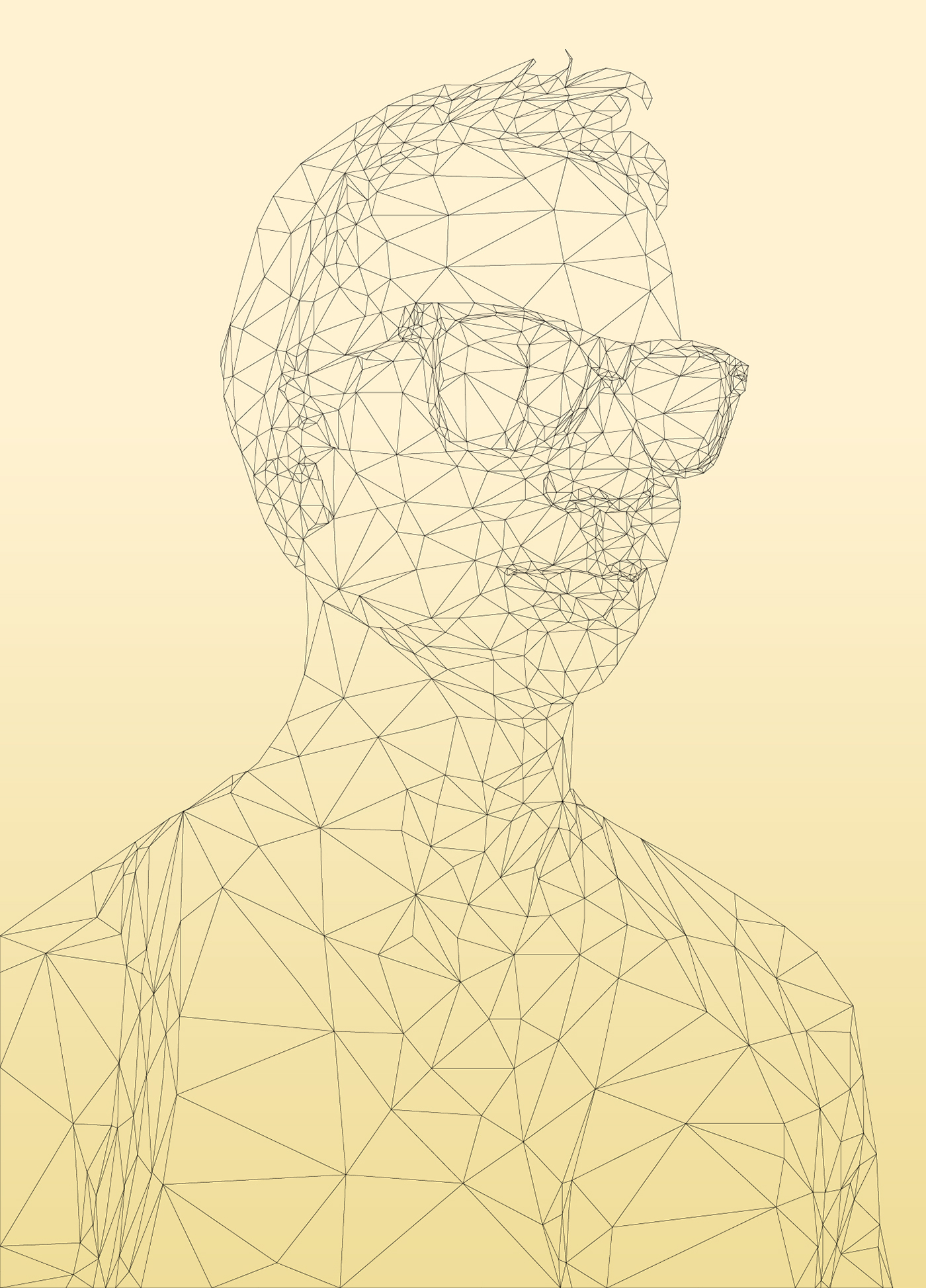 vanic portrait vector polygon low-poly Illustrator