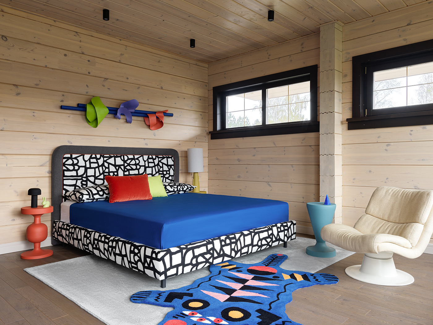 Timber house architecture interior design  modern Colourful  bright wooden Hasselblad