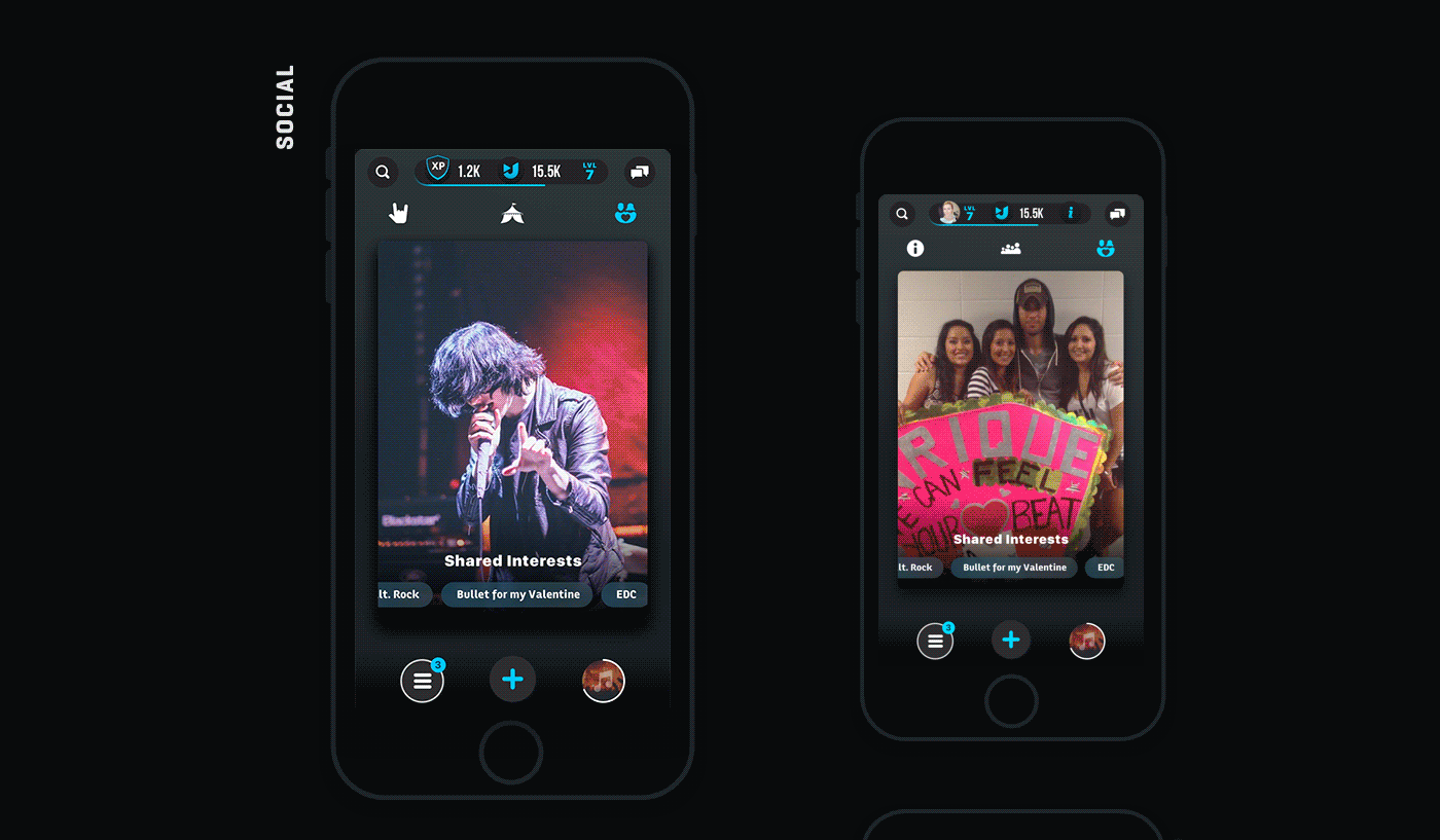 music iphone social tinder player navigation menu