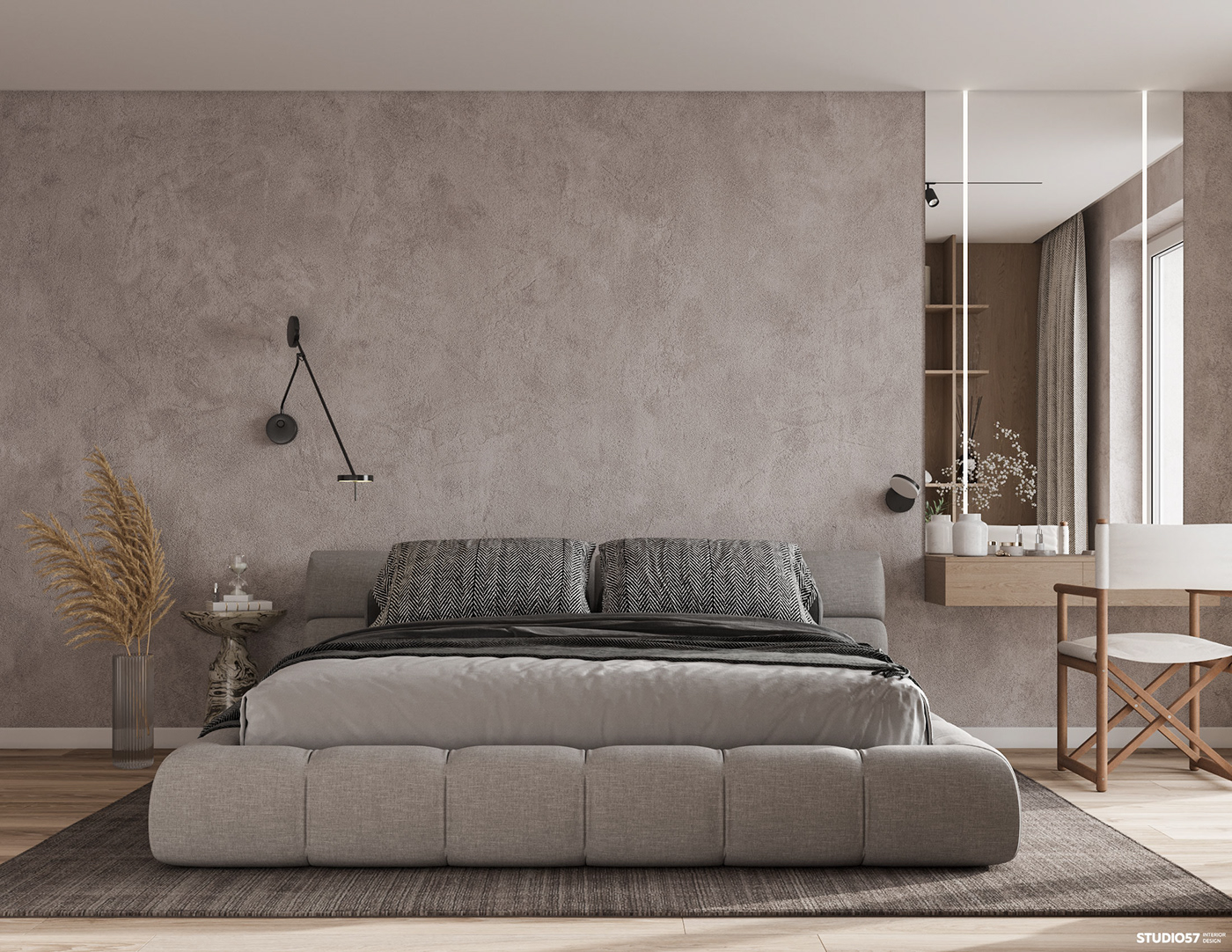 3D 3ds max bedroom Interior interior design  kitchen living room modern Render visualization