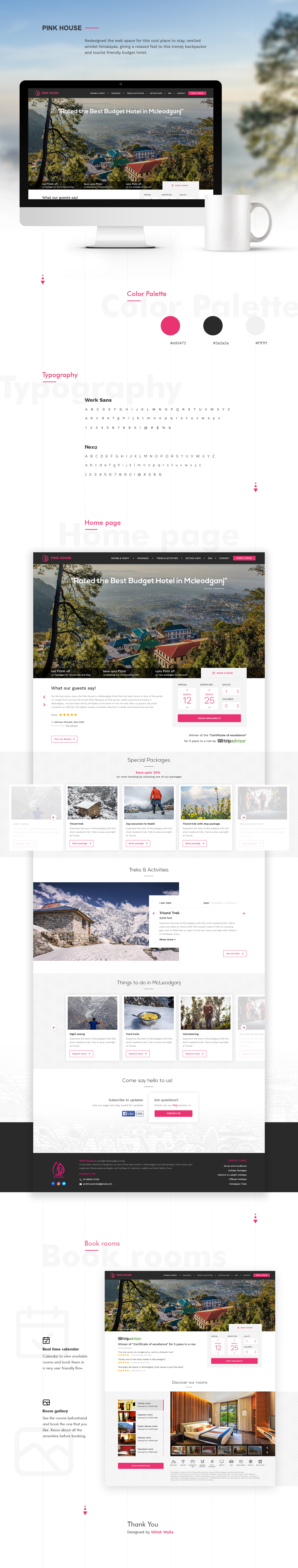 Website design Travel Budget Backpacking UI/UX Holiday India adventure mobile