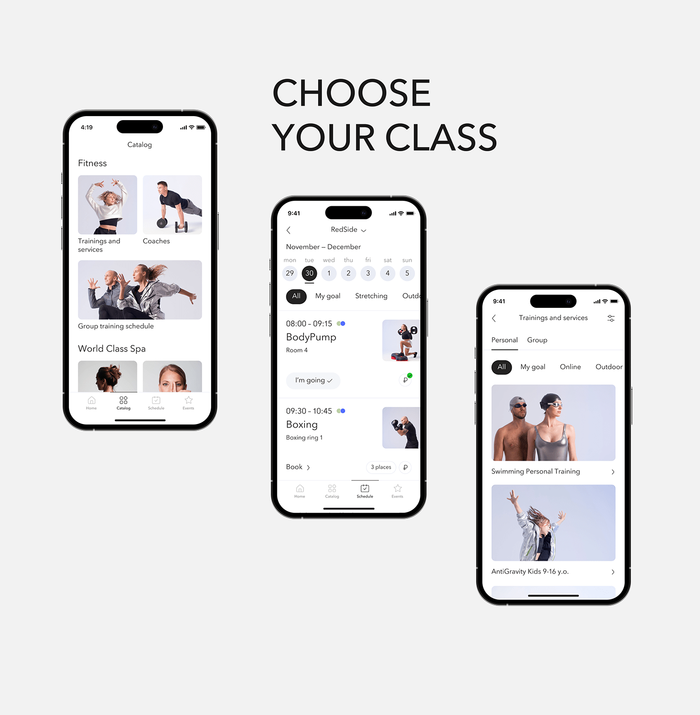 activity Booking fitness gym Health lifestyle Mobile app UI/UX