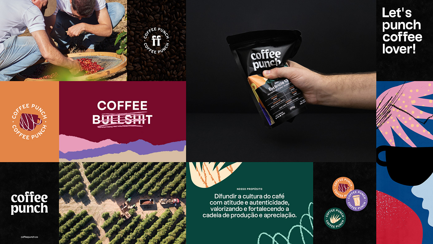 brand identity cafeteria Coffee coffee shop collage Packaging visual identity Logo Design graphic design 