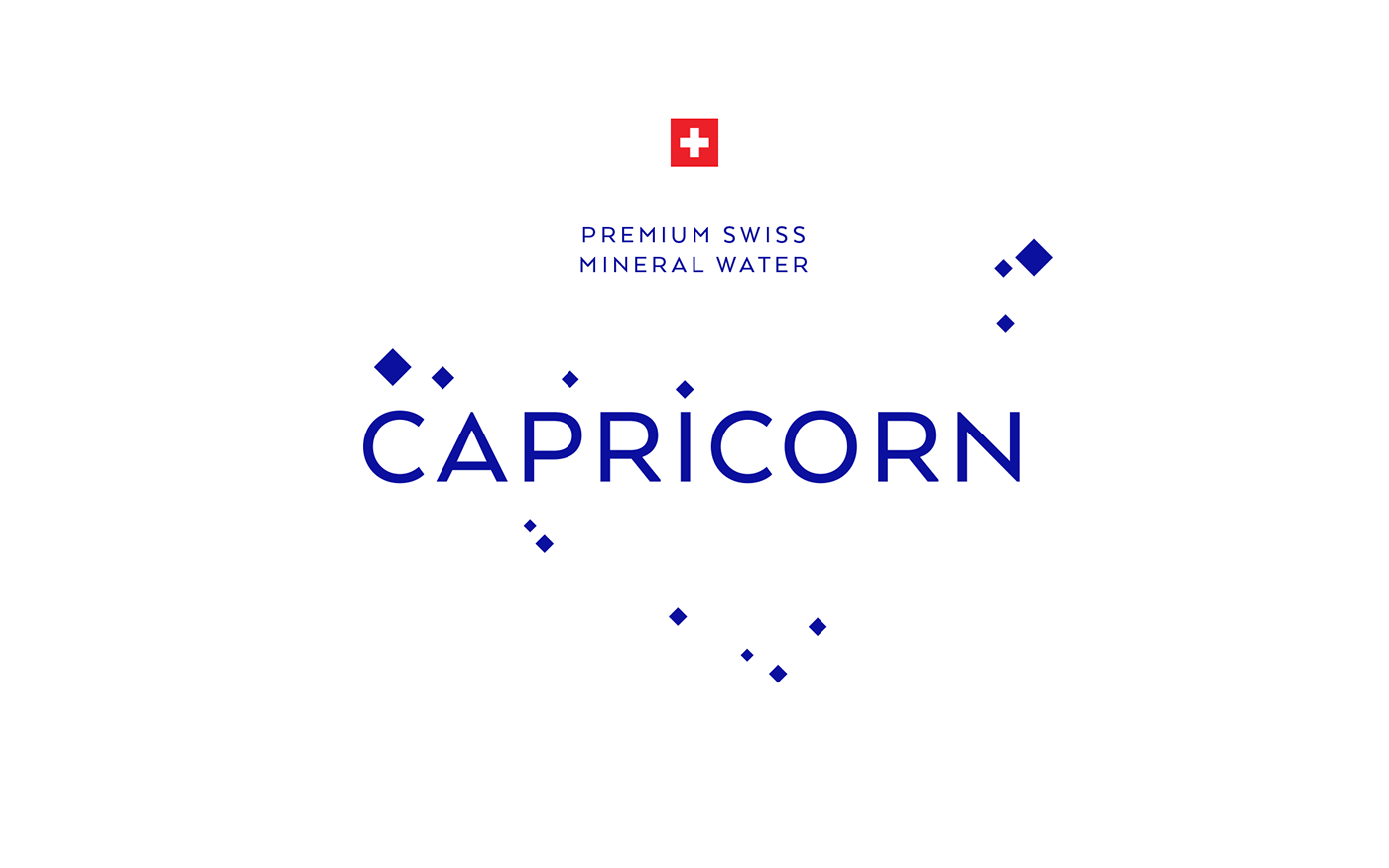 capricorn water mineral Packaging logo Website Label swiss constellation