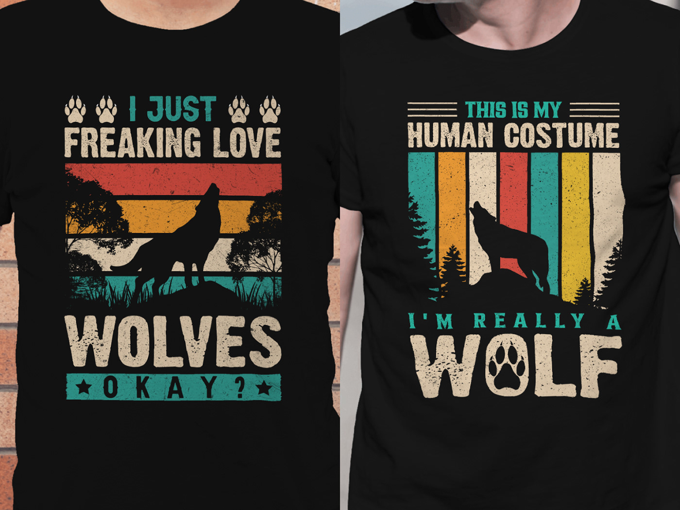 wolf vintage vintage t-shirt custom design t-shirt apparel merchandise Fashion  Clothing