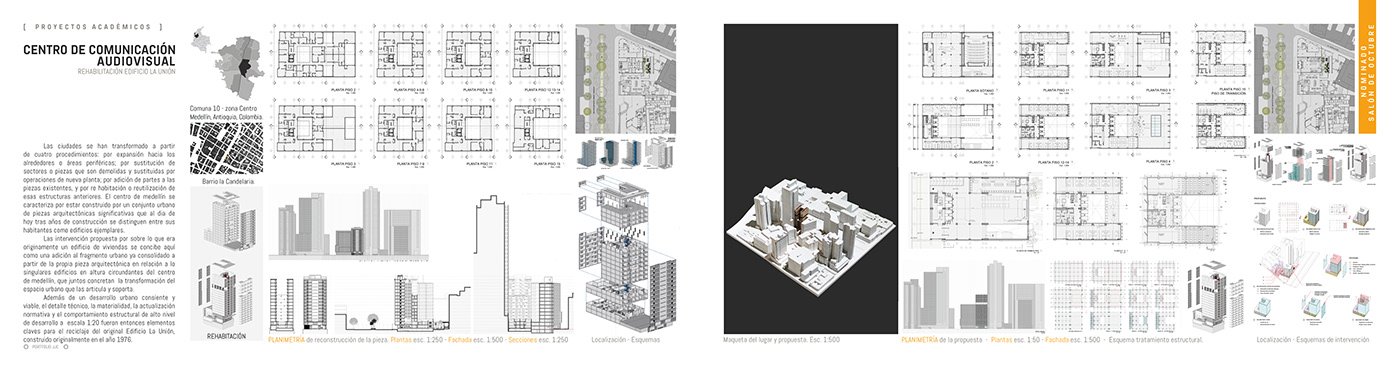arquitectura AutoCAD edificios maquetas nacional portafolio proyectos taller talleres universidad