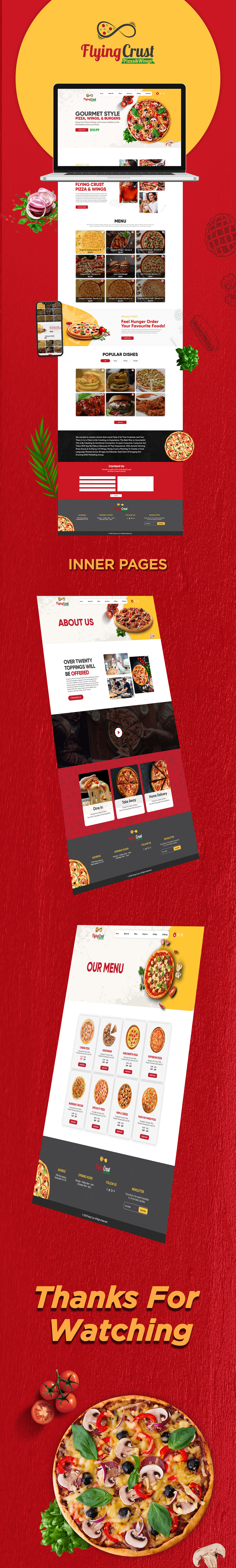 Food Website graphic design  pizza website user experience user interface ux/ui design Web Design  web mockup web prototype Website Design