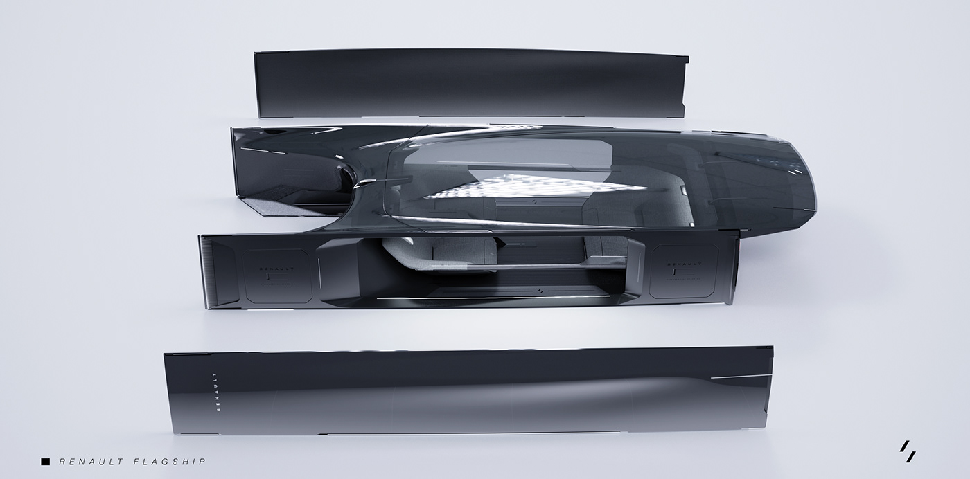 automotive   car CGI concept Interior luxury renault Render