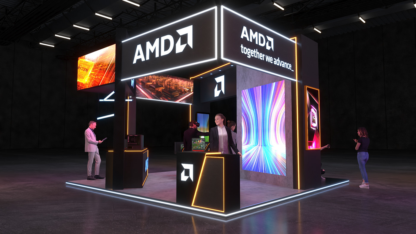 Stand stand design Gaming booth Exhibition  Render 3D boothdesign Exhibition Design  visualization