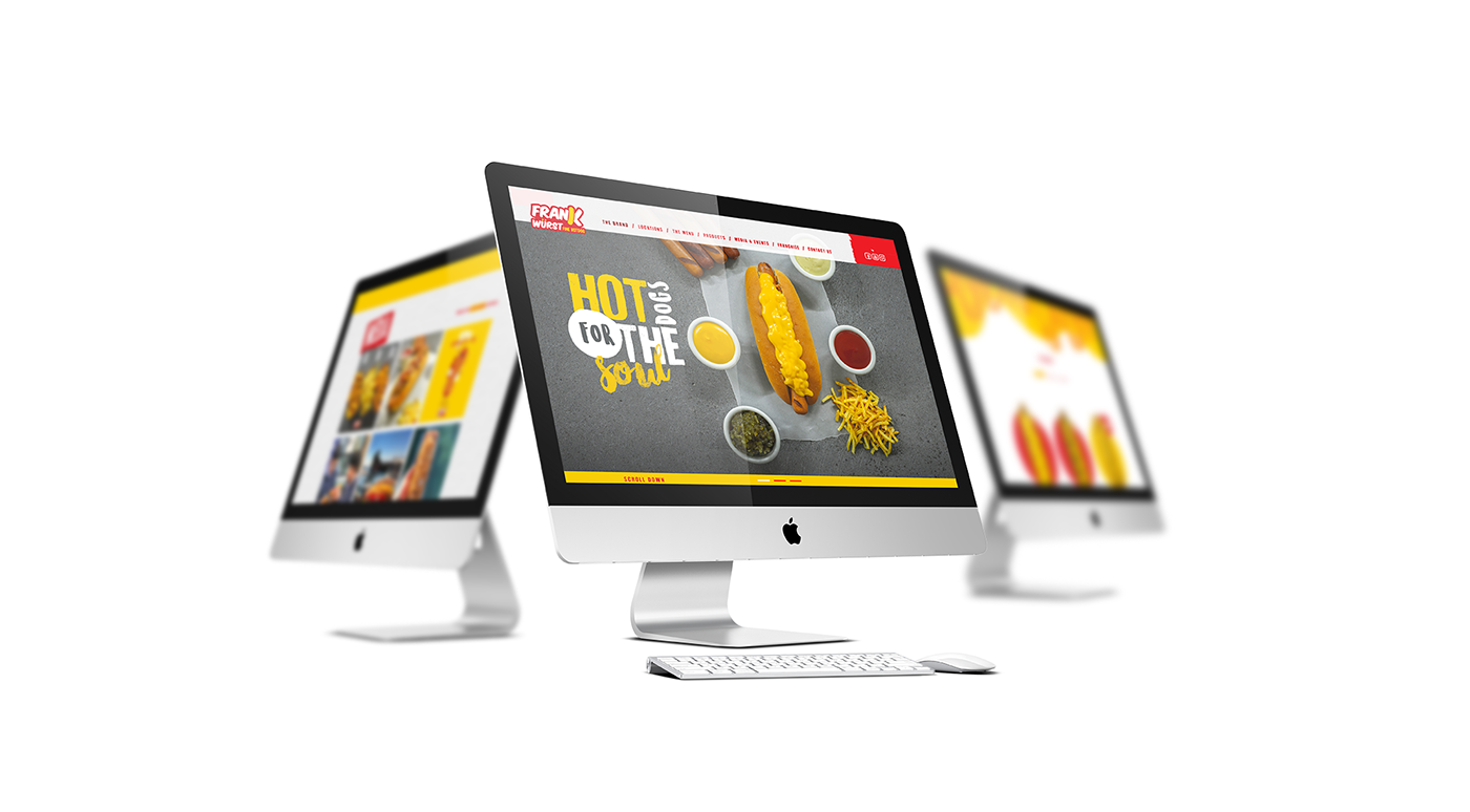 Web frank new Singlepage ux design yellow red funky