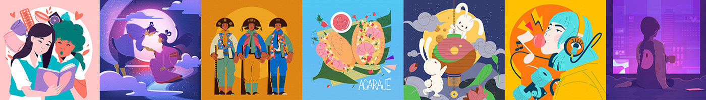 adobe illustrator artwork Character design  Digital Art  Drawing  Food  ILLUSTRATION  tanabata vector vector art