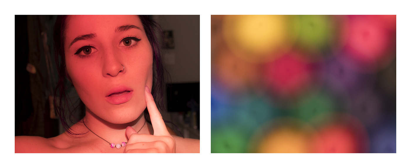 self-portrait color blurred relationship camouflage