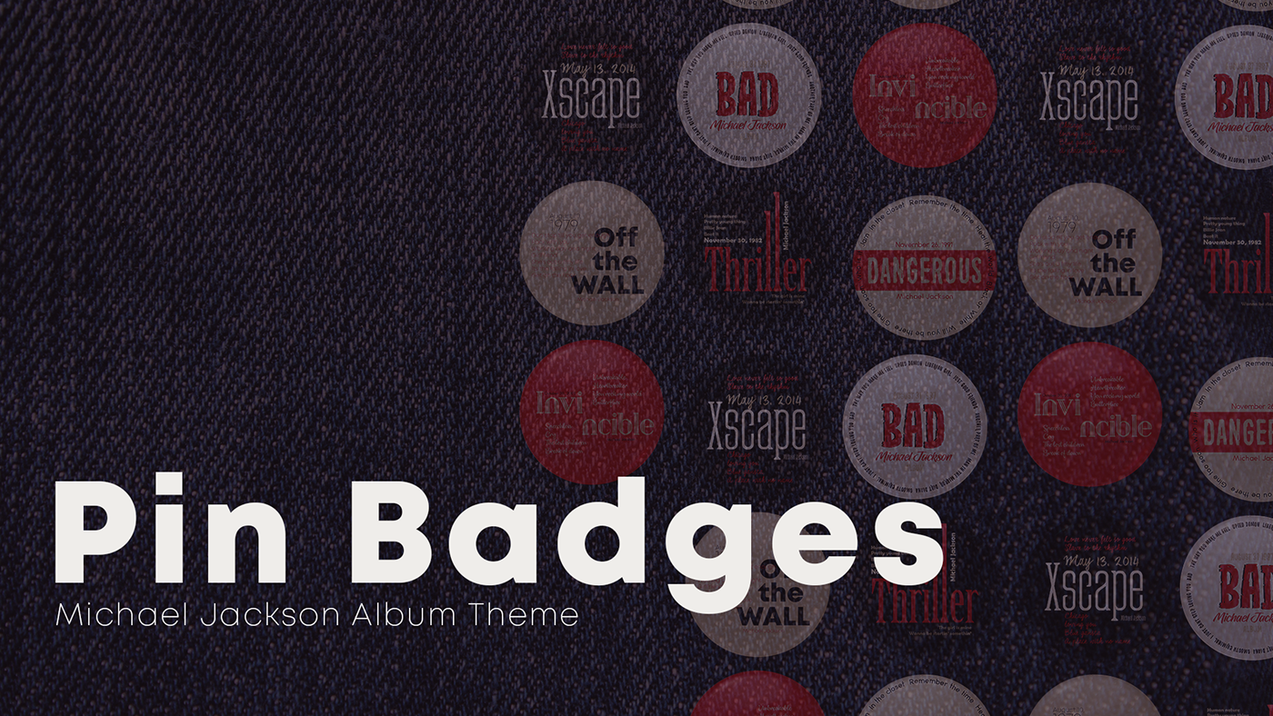 pin Badges michaeljackson Denim Fashion  merchandising typography  