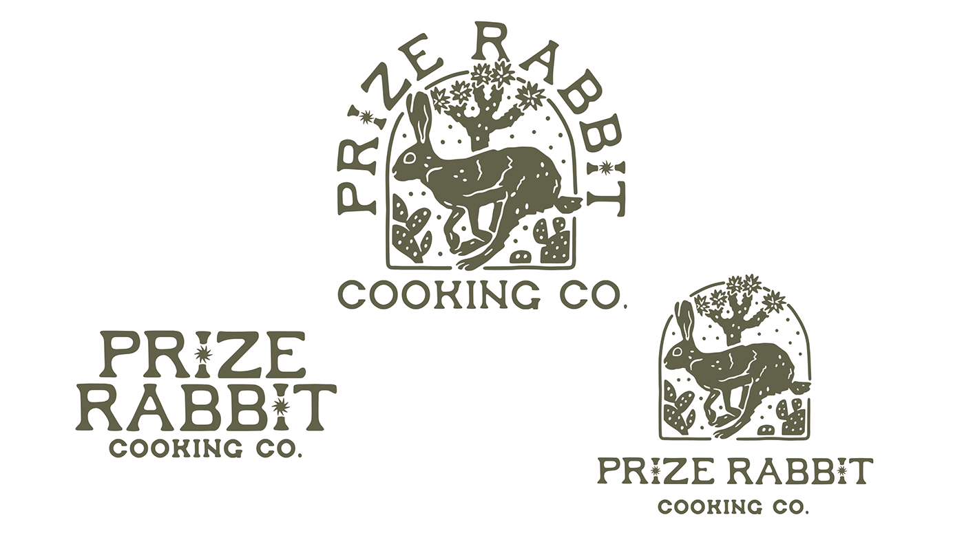 branding  catering chef desert graphic design  joshua tree rabbit typography  