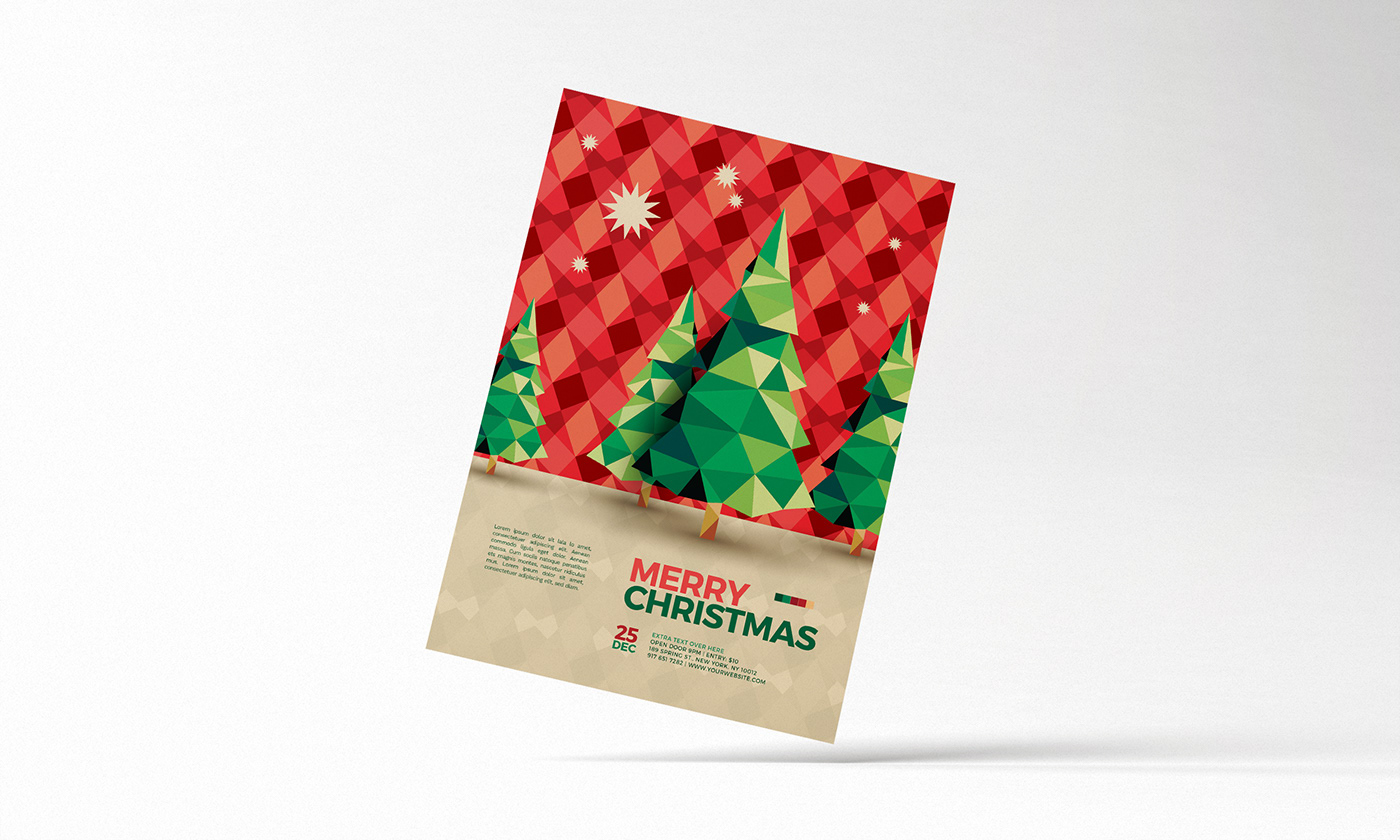 xmas Christmas flyer poster template pattern card christmas card print design 