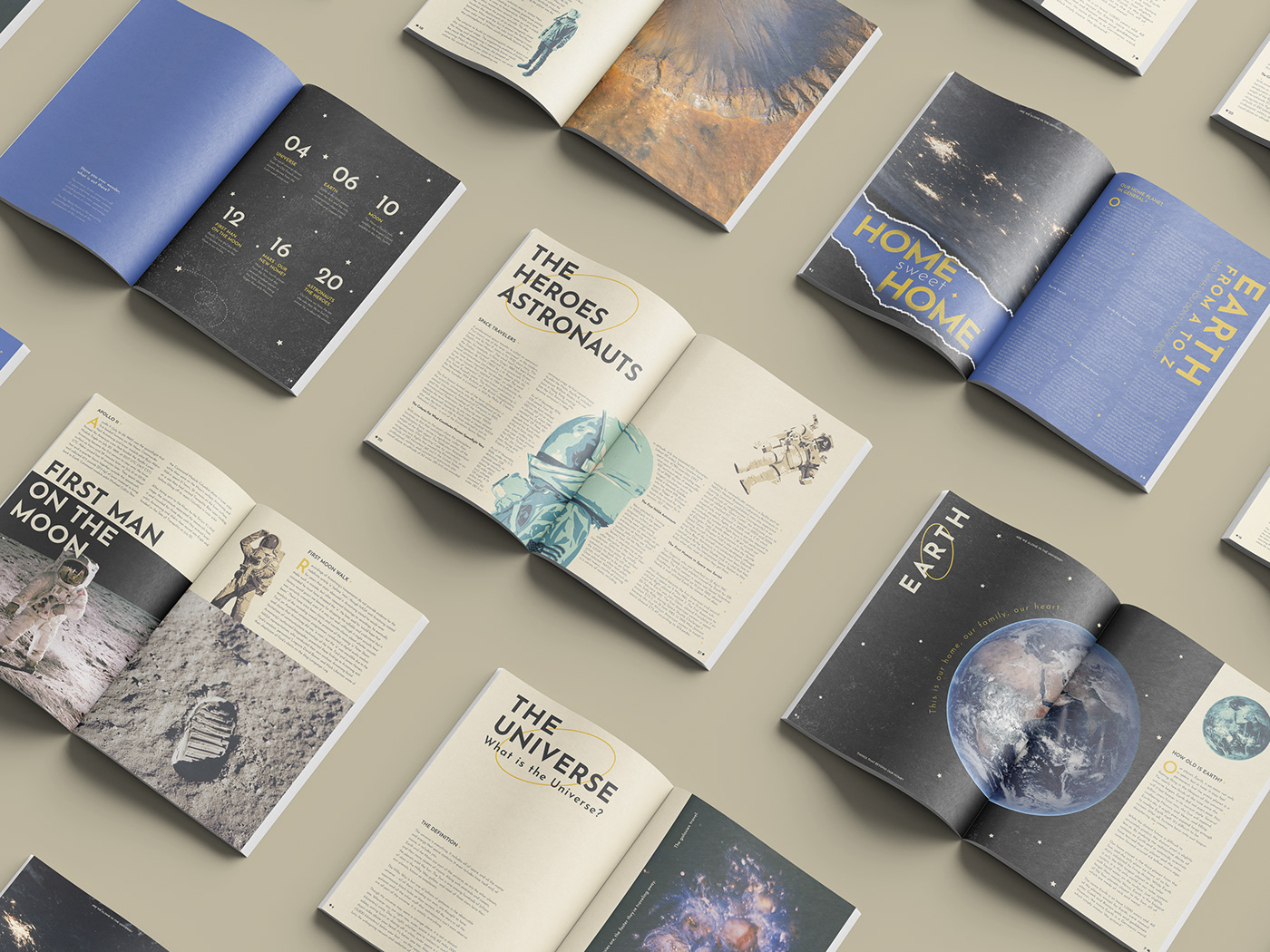 astronaut graphic design  InDesign Layout Layout Design magazine Magazine design mars Space  universe