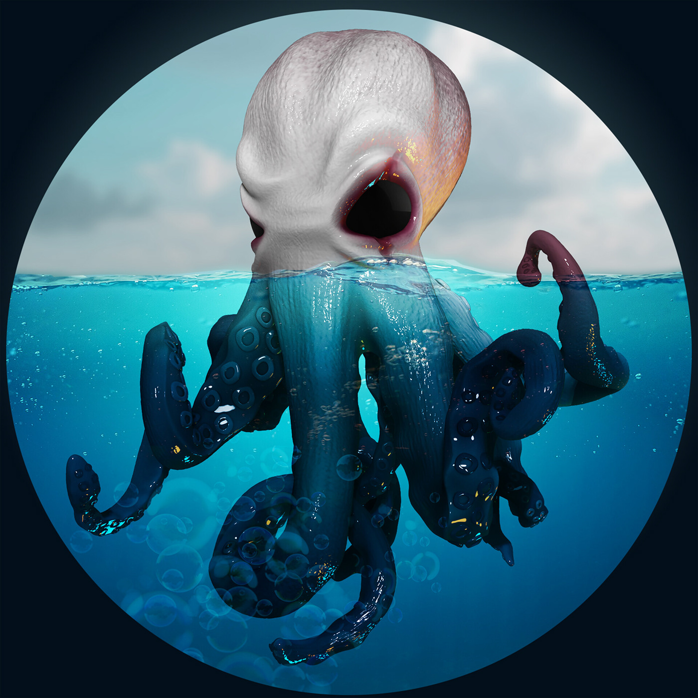 UNHIDE octopus Zbrush Pixologic Render modeling renderpasses