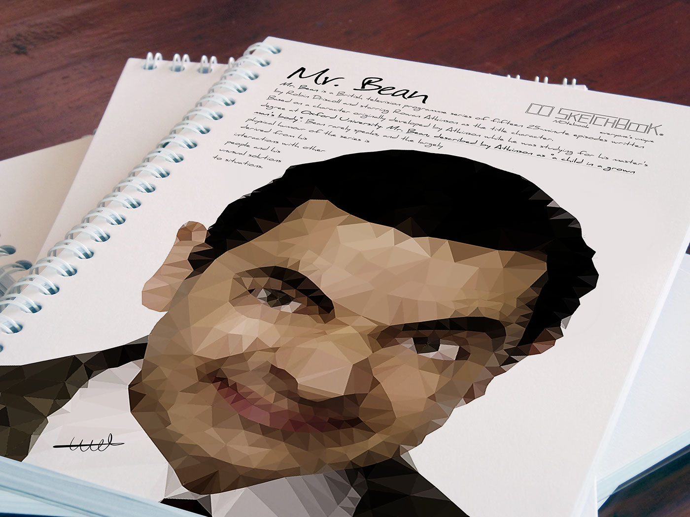 Mr. Bean geometric art Character