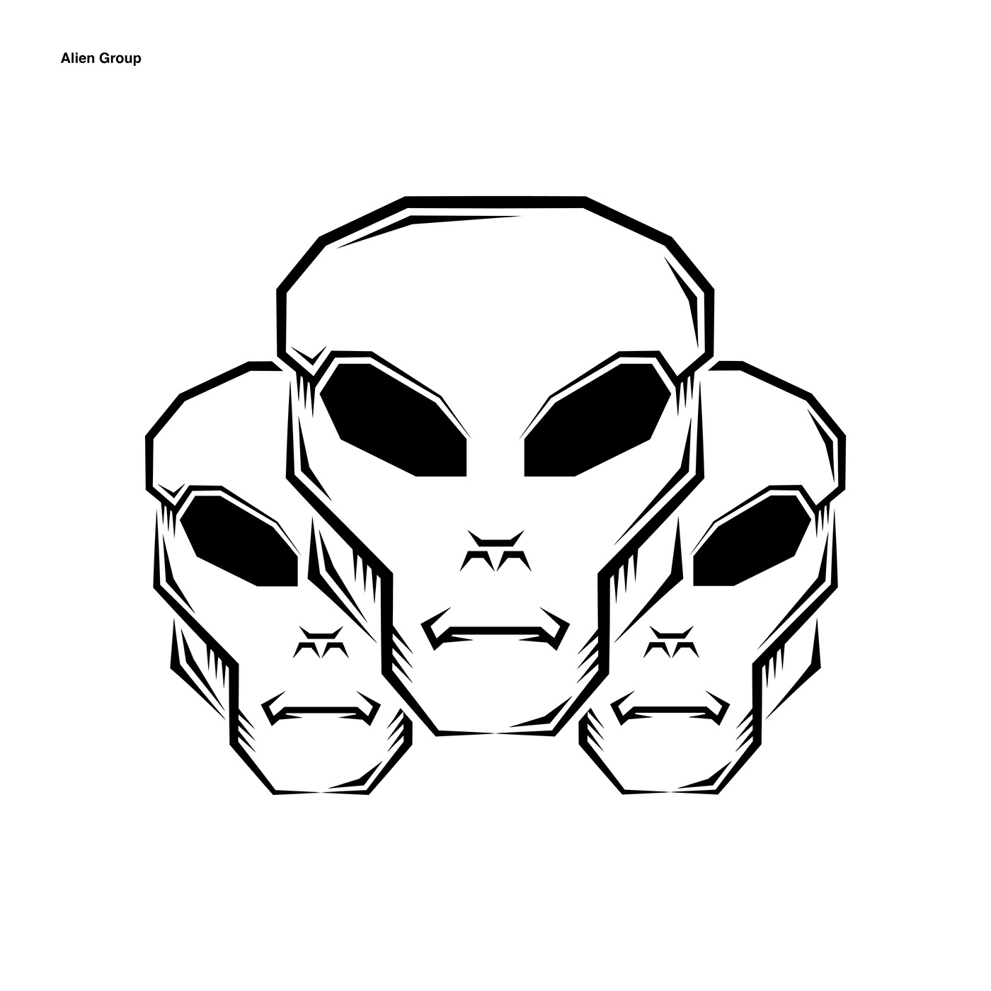 alien icon design  graphic design  ILLUSTRATION  concept art digital vector