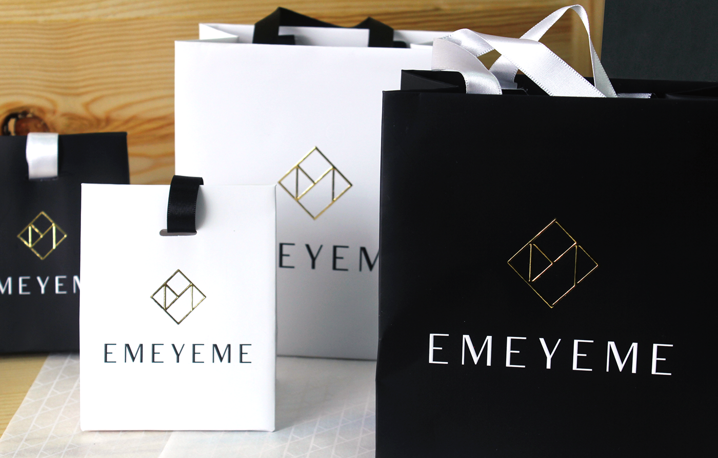 emeyeme jewelry boutique logo Logotype monogram