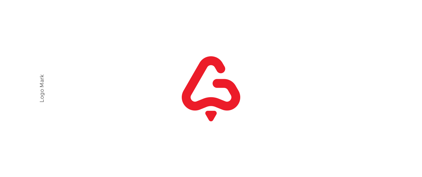 brand creative design genius identity letter logo red rocket school