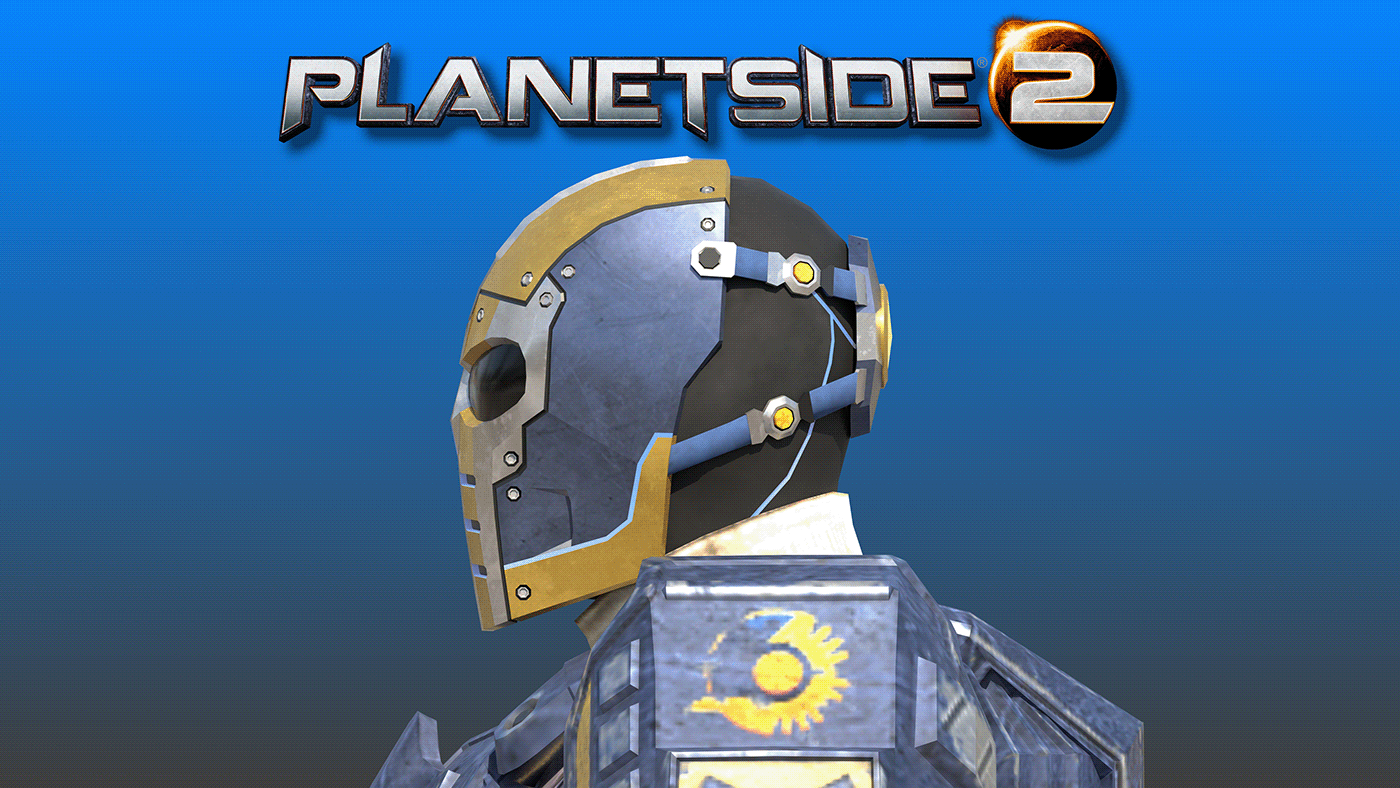 3D asset design game Game Dev Gaming Helmet mask planetside Render