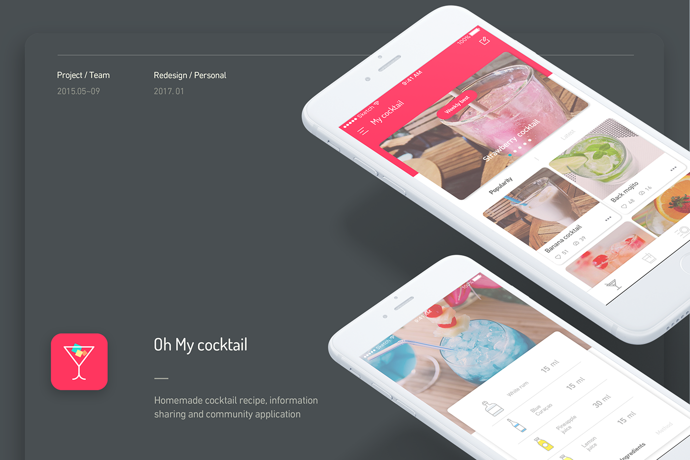 Oh My Cocktail - Homemade cocktail service on Behance
