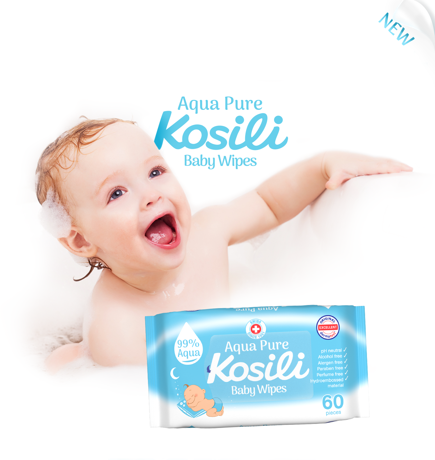 baby cosmetics kosili Packaging Wet wipes modeling