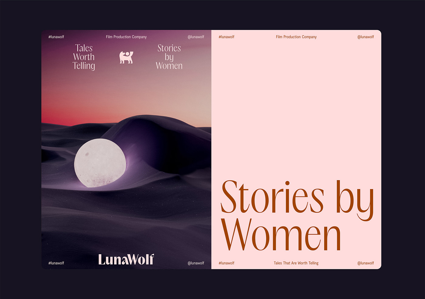 3d design brand identitty cinema 4d experimental feminism futuristic logodesign lunawolf movement Space 