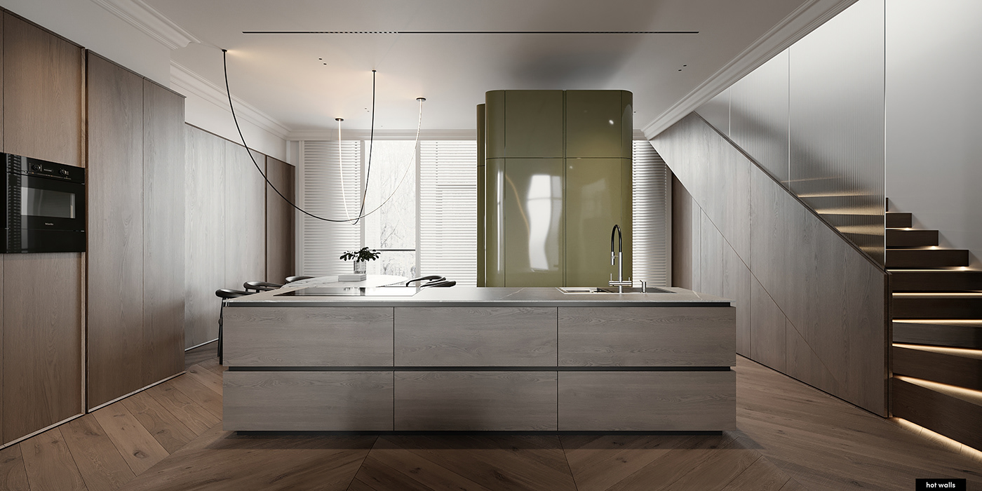 minimal khaki Classic living room 3ds max modern architecture visualization corona Inteiror Design