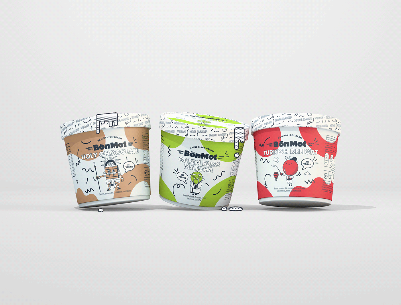 Character ice cream Packaging color Fun