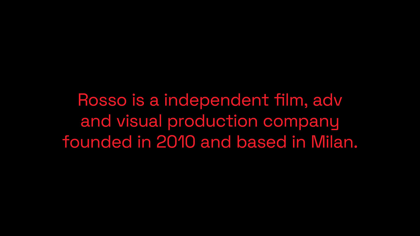 cinematography films milan modern movie production company red rosso design system monogram