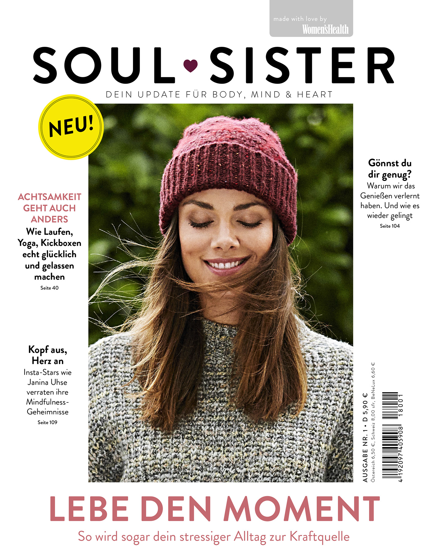 awareness magazine INFLUENCER Women's health soul sister Yoga heart soul editorial design  Creative Direction 