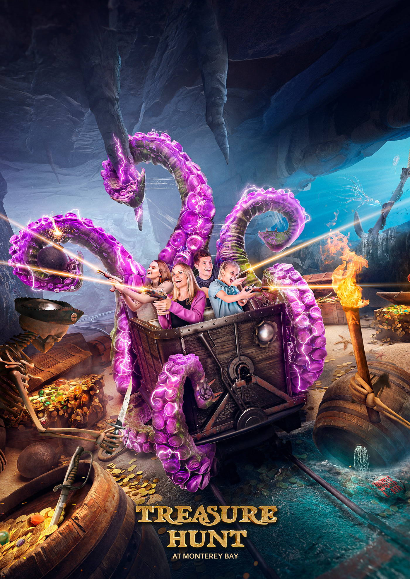 CGI concept photoshop pirates Pirates of the Caribbean treasure treasure chest commercial Maya vray