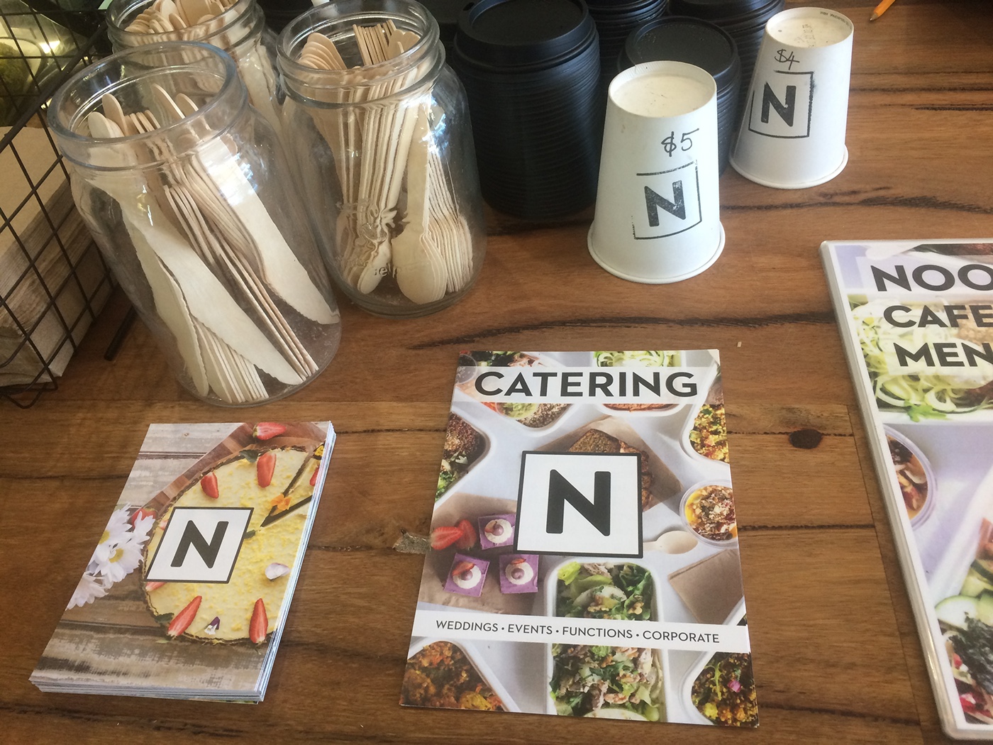 Nood Nood Cafe menu flyers graphic design  Kelysii