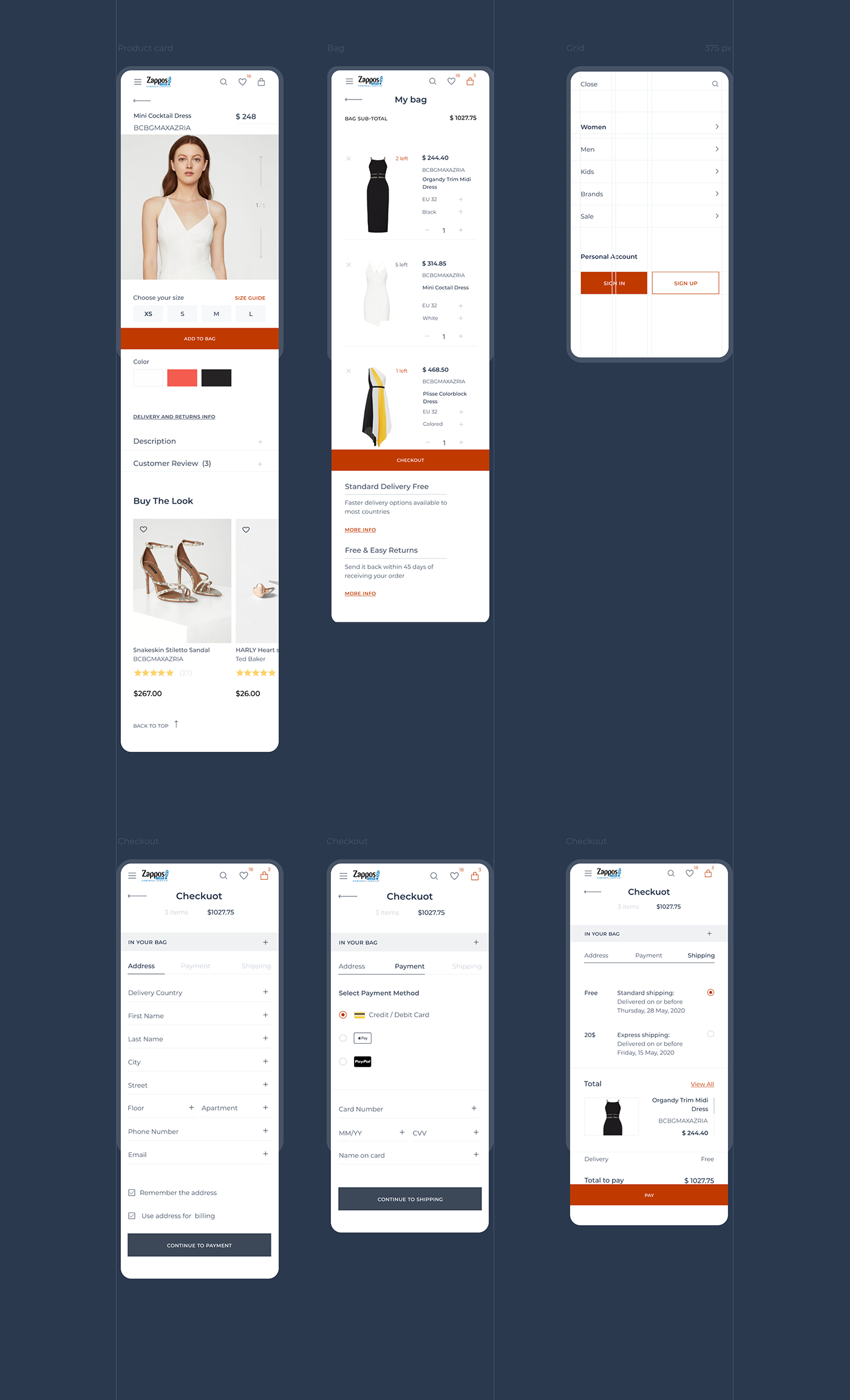 design redesign concept UI Ecommerce Shopping store Fashion  mobile ux Web