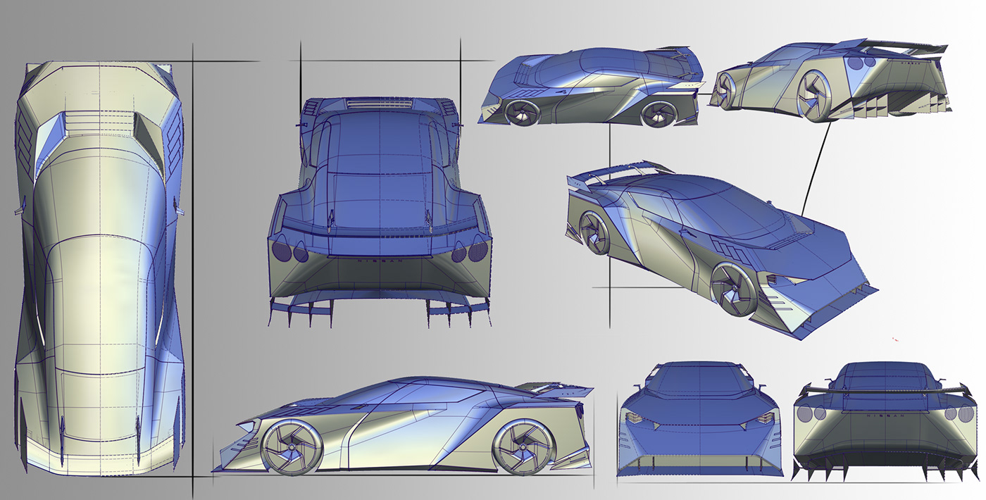 Nissan alias automotive Alias cardesign Automotive design industrial 3D Render alias modelling nissan hyper force