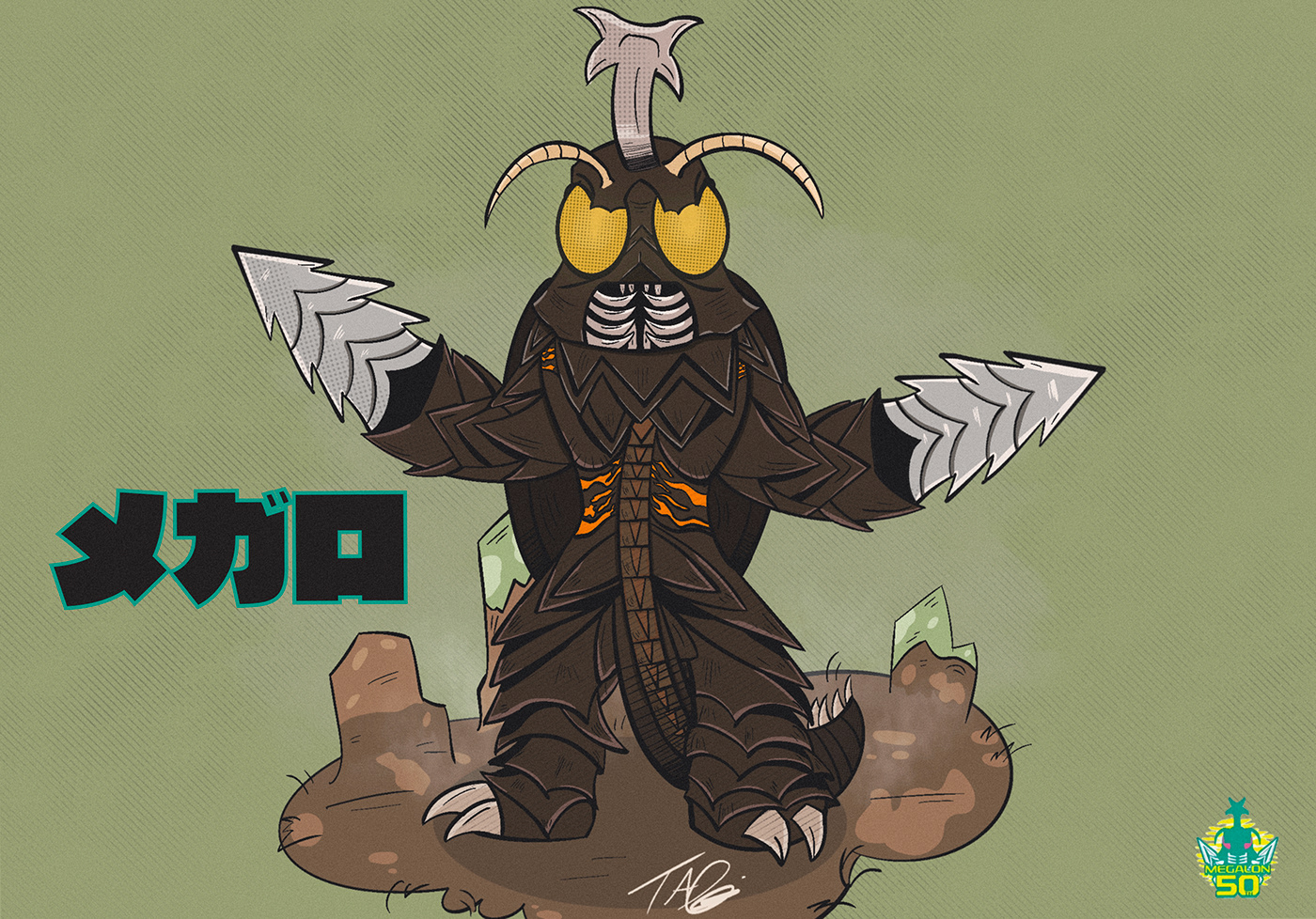 godzilla kaiju monster digital illustration Procreate giantmonsters