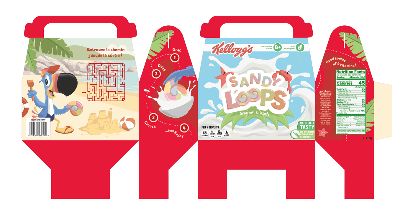 Froot Loops Packaging Cereal packaging design biscuit packaging biscuit beach Kelloggs Repositioning