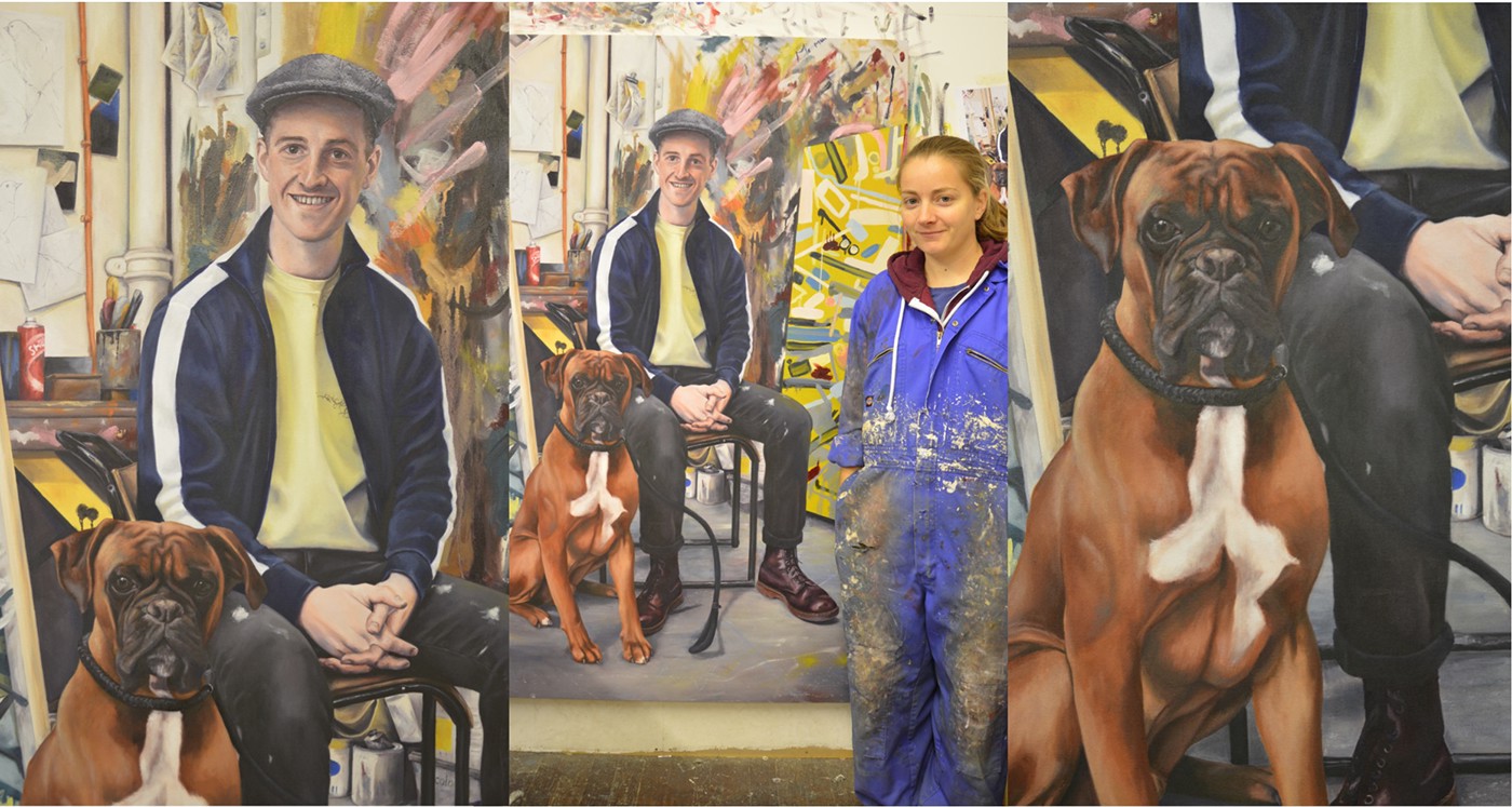 painting   studios dog artist realist oilpainting contemporaryart