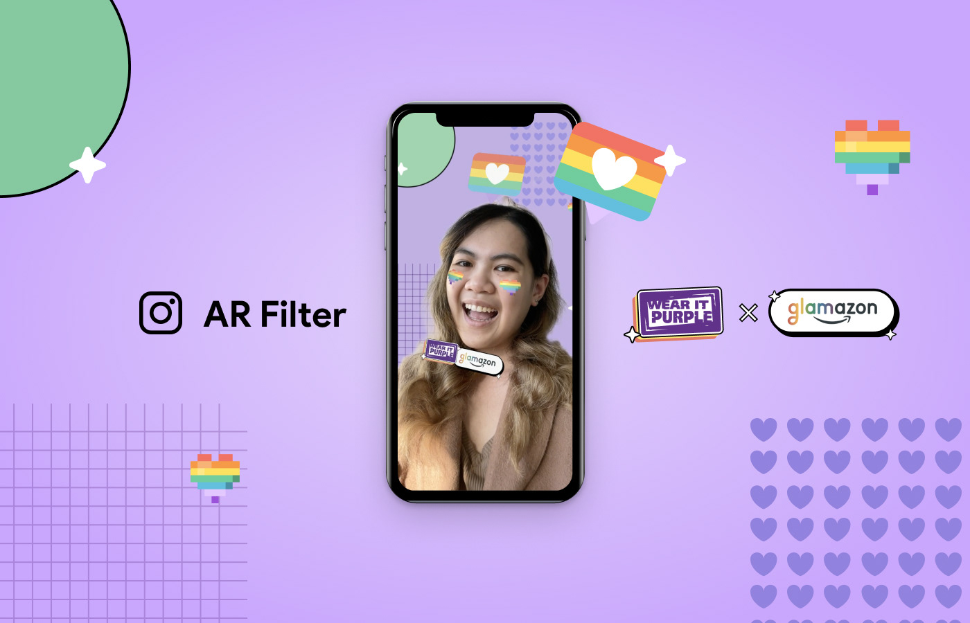 Advertising  arfilter augmented reality facebook graphic design  instagram LGBT pride Socialmedia SPARKAR