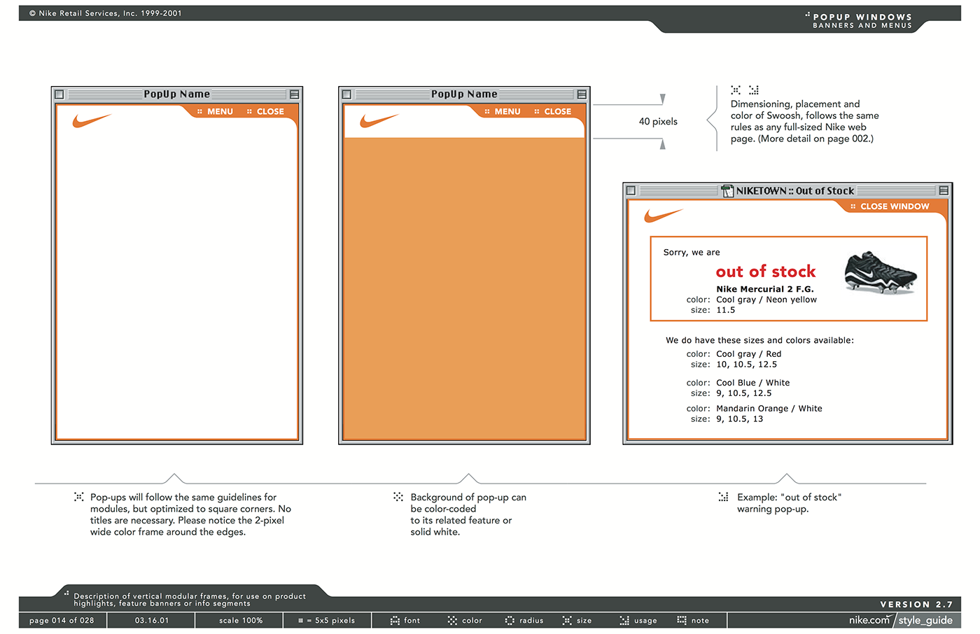Nike Style Guide guidelines