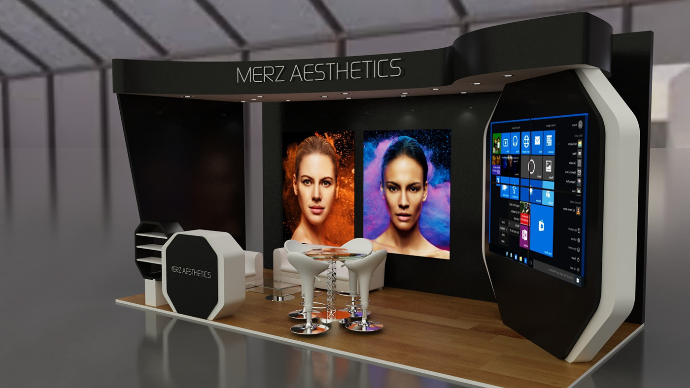 New boothstand design for merz MERZ AESTHETICS .. hope You like it merz aesthetics booth merz booth merz booth stand