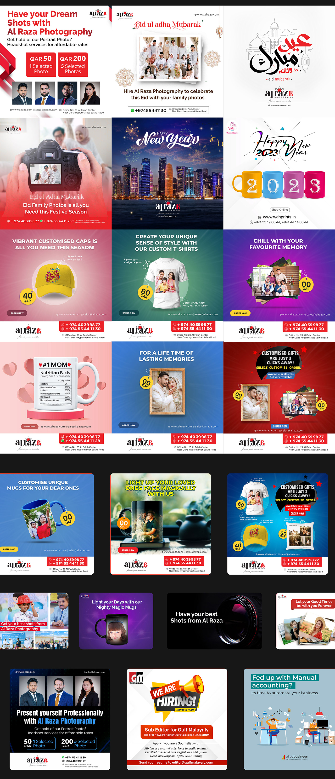 Social media post Qatar Socialmedia ads campaign gift flyer