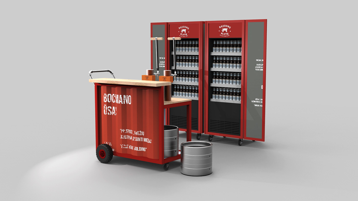 craft beer portable bar industrial design  Point of Sale Shipping Container set design  DIY
